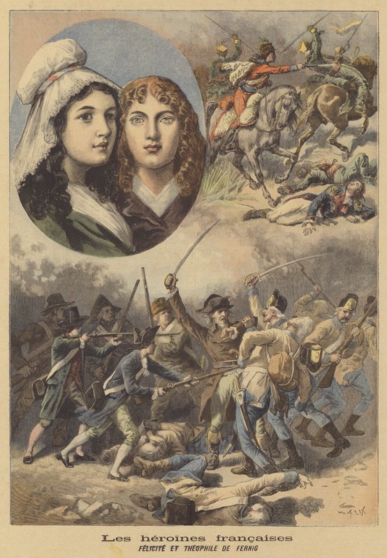 Eroine francesi: Félicité e Théophile de Fernig da after Frederic Theodore Lix