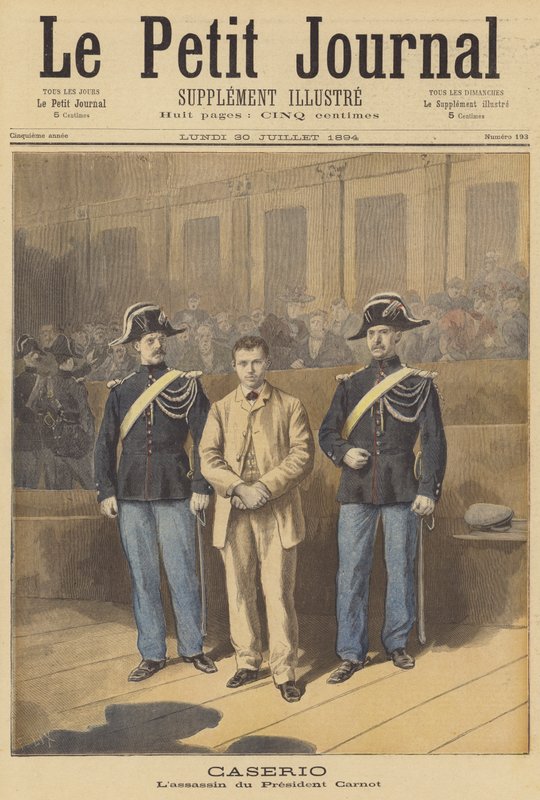 Sante Geronimo Caserio; assassino del Presidente Carnot di Francia da after Frederic Theodore Lix