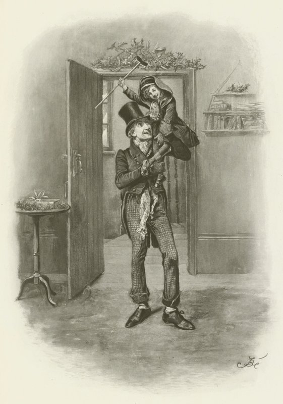 Bob Cratchit e Tiny Tim da after Frederick Barnard