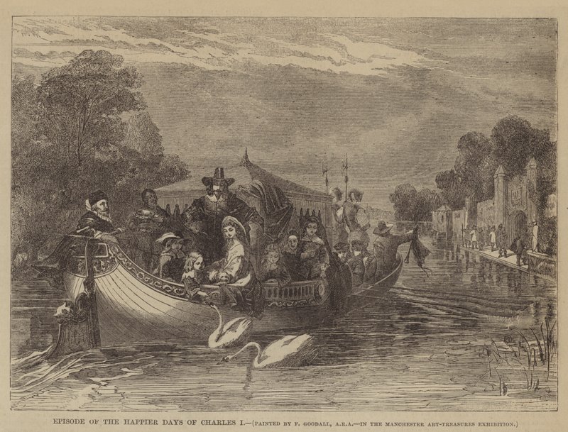 Episodio dei giorni felici di Carlo I da after Frederick Goodall