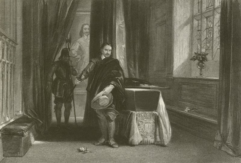 Cromwell osserva il corpo di Carlo I, un