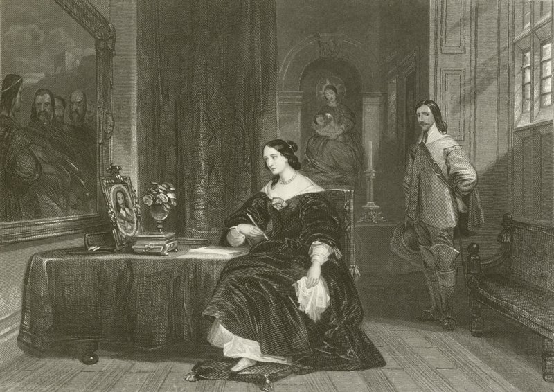 La regina Enrichetta intercede per Carlo I da after George Cattermole