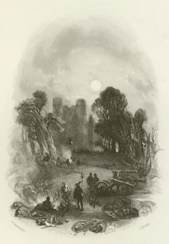 Il campo del re, prima del castello di Donnington da after George Cattermole