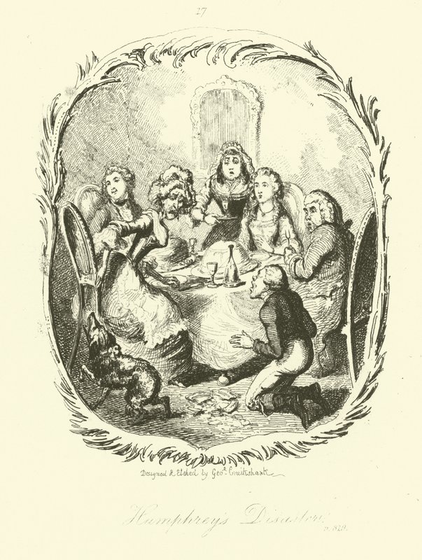 Illustrazione per Humphry Clinker di Tobias Smollett da after George Cruikshank