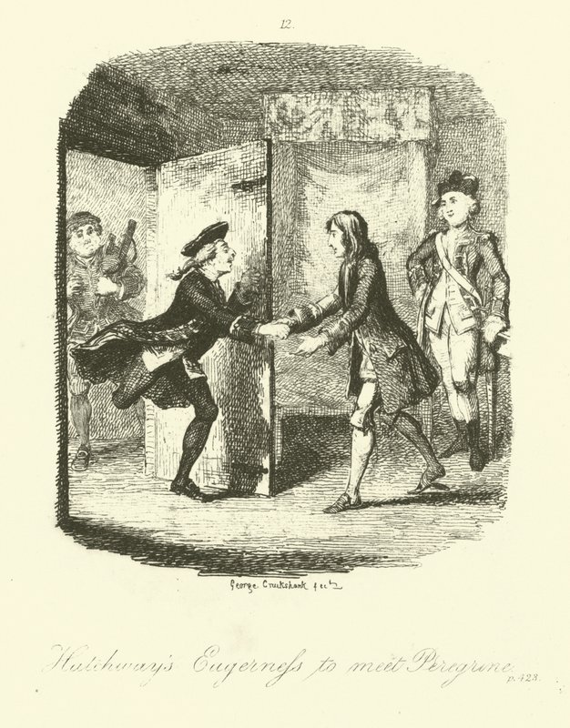 Illustrazione per Peregrine Pickle di Tobias Smollett da after George Cruikshank