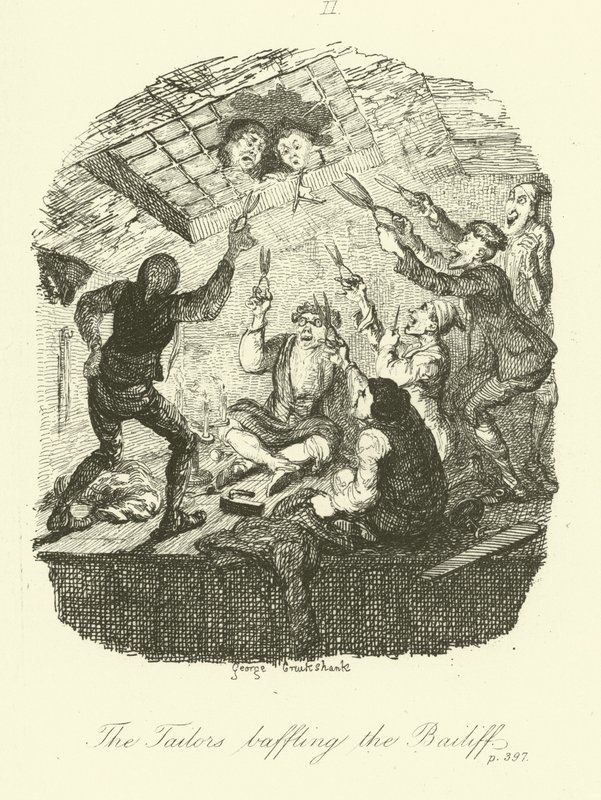 Illustrazione per Peregrine Pickle di Tobias Smollett da after George Cruikshank