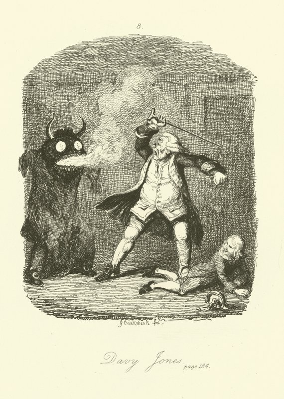 Illustrazione per Peregrine Pickle di Tobias Smollett da after George Cruikshank