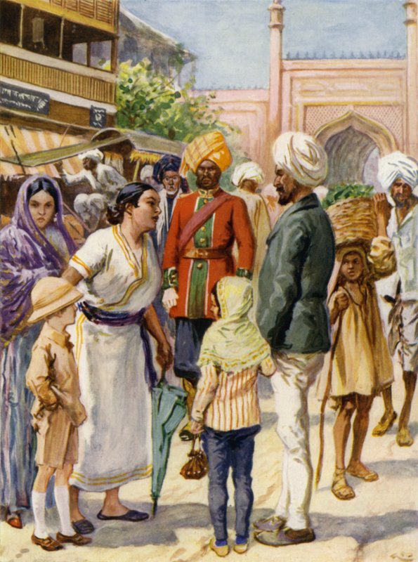 In un bazar indiano da after Gordon Frederick Browne