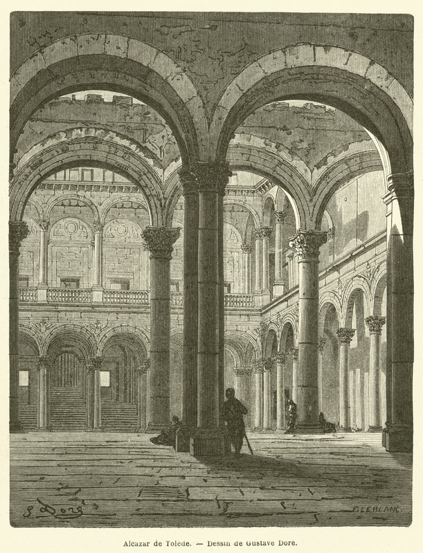 Alcázar di Toledo da Gustave after Dore