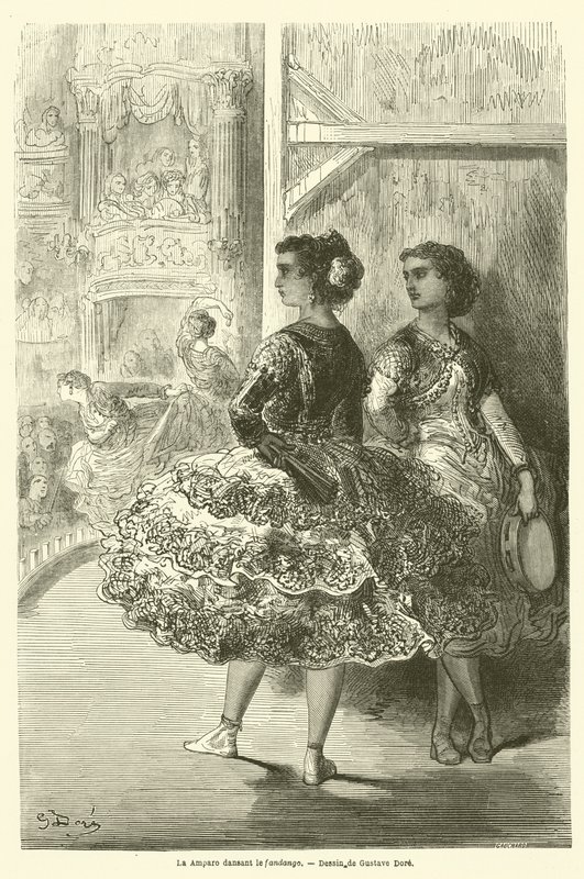 La Amparo danza il fandango da Gustave after Dore