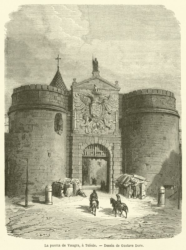 La Puerta de Visagra, Toledo da Gustave after Dore