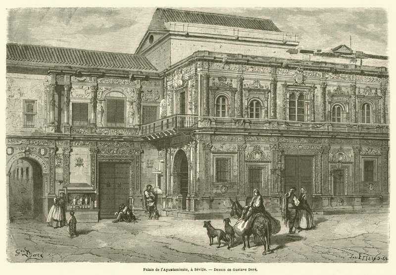 Palazzo del Municipio, a Siviglia da Gustave after Dore