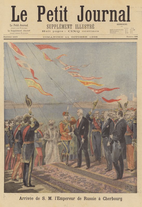 Arrivo dello Zar Nicola II di Russia a Cherbourg da after Henri Meyer