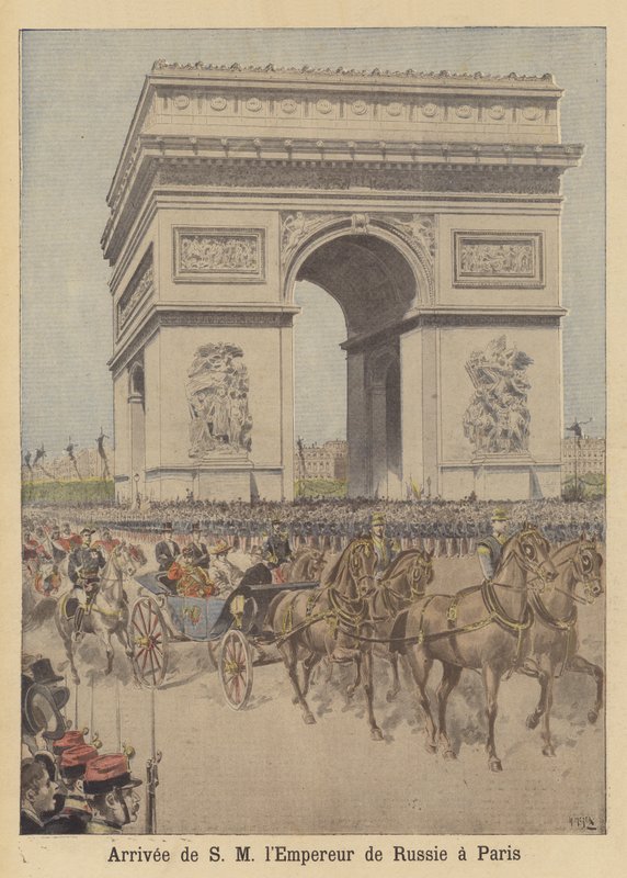 Arrivo dello Zar Nicola II di Russia a Parigi da after Henri Meyer