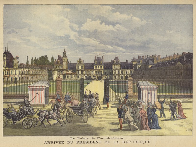 Arrivo del Presidente della Francia al Palazzo di Fontainebleau da after Henri Meyer