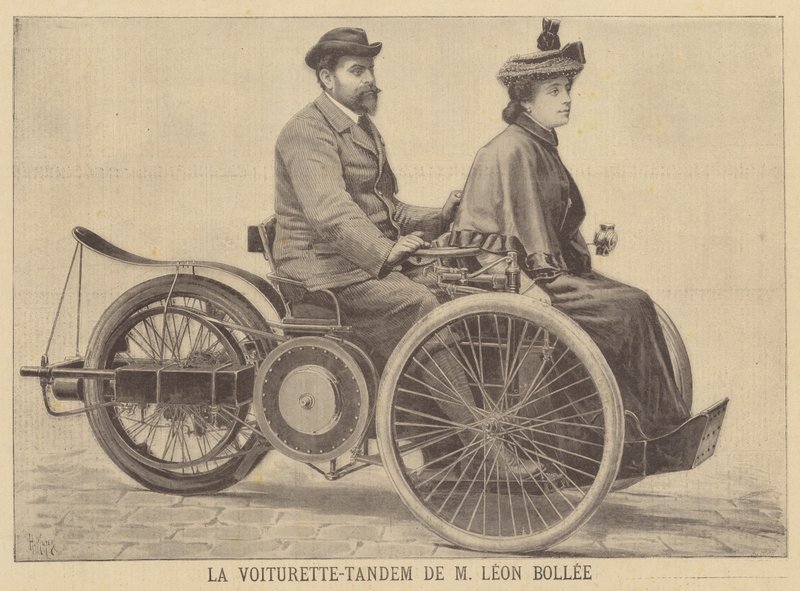Leon Bollee tandem voiturette da after Henri Meyer