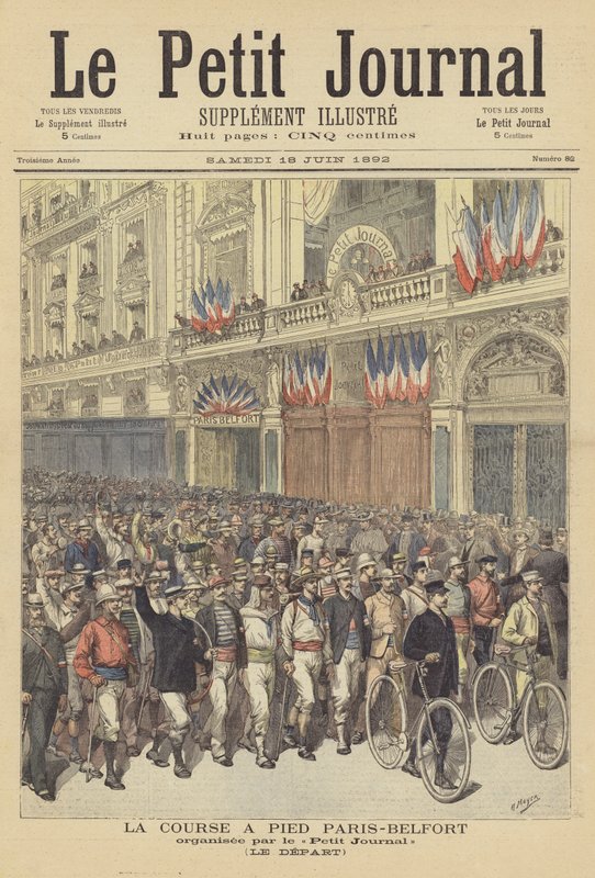 Inizio della corsa Parigi-Belfort da after Henri Meyer