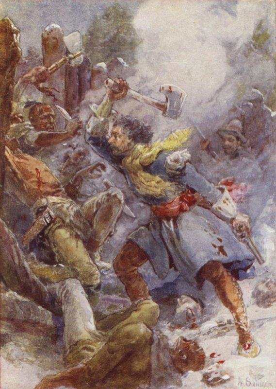 La difesa del Long Sault da after Henry Sandham