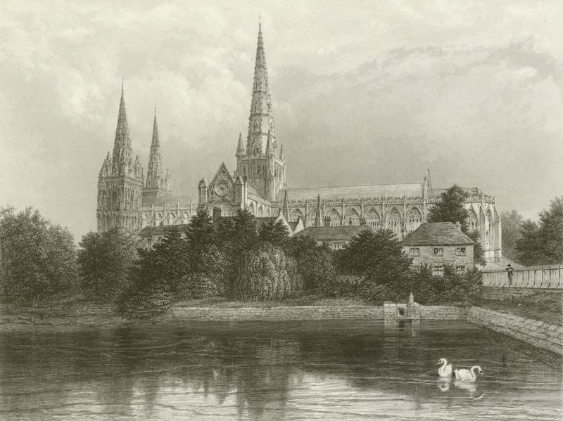 Cattedrale di Lichfield da Henry after Warren