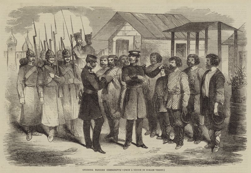 Disegnare Coscritti Russi da after Horace Vernet