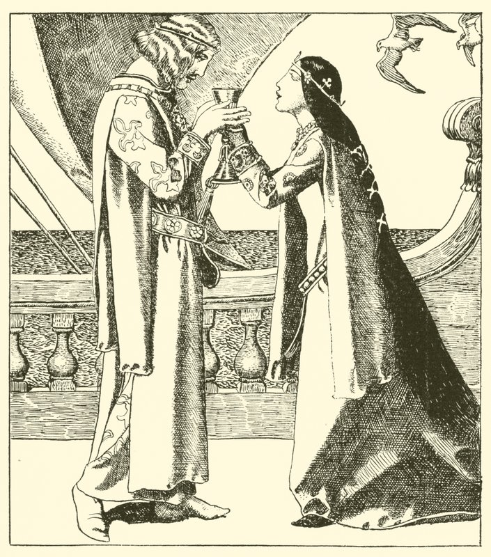 Belle Isoult e Sir Tristram bevono la pozione d