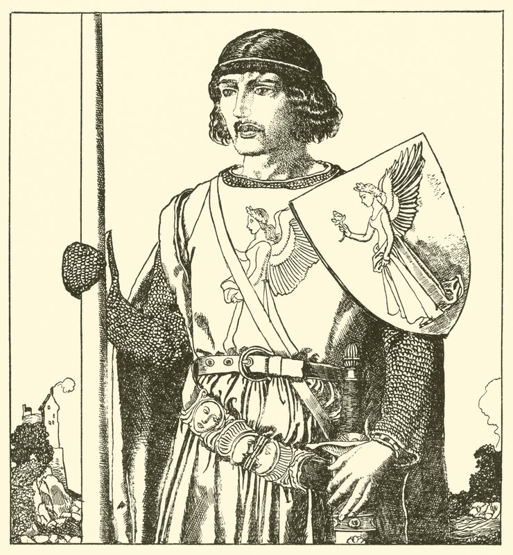 Sir Lamorack di Gales da after Howard Pyle