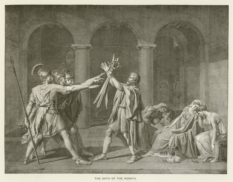 Il giuramento degli Orazi da after Jacques Louis David