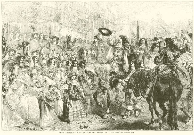 La Restaurazione di Carlo II da after John Gilbert