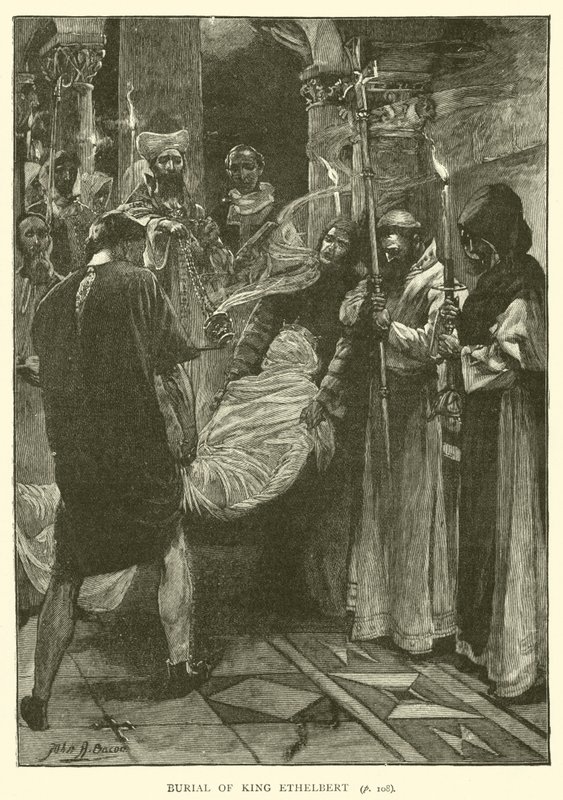 Sepoltura del re Ethelbert da after John Henry Frederick Bacon