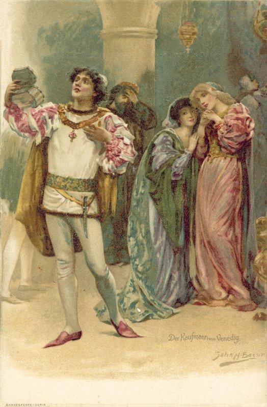 Illustrazione per Il mercante di Venezia da after John Henry Frederick Bacon