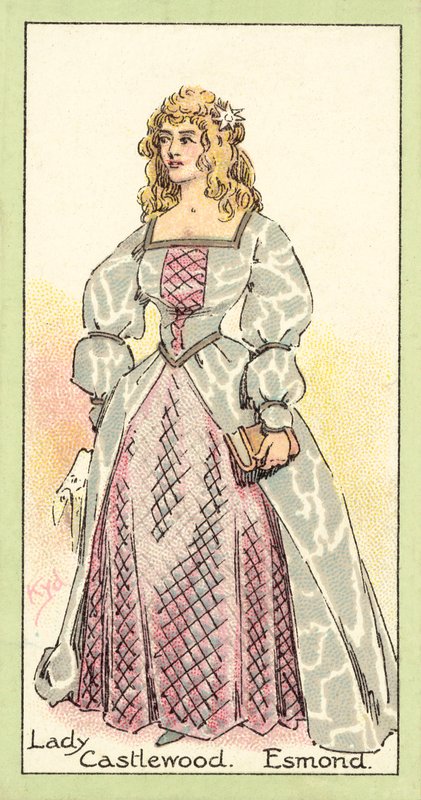 Lady Castlewood, Esmond (cromolitografia) da after Joseph Clayton Clarke