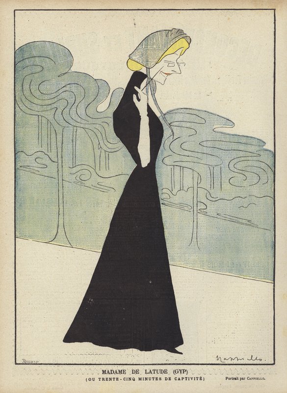 Madame De Latude (GYP), illustrazione per Le Rire da after Leonetto Cappiello