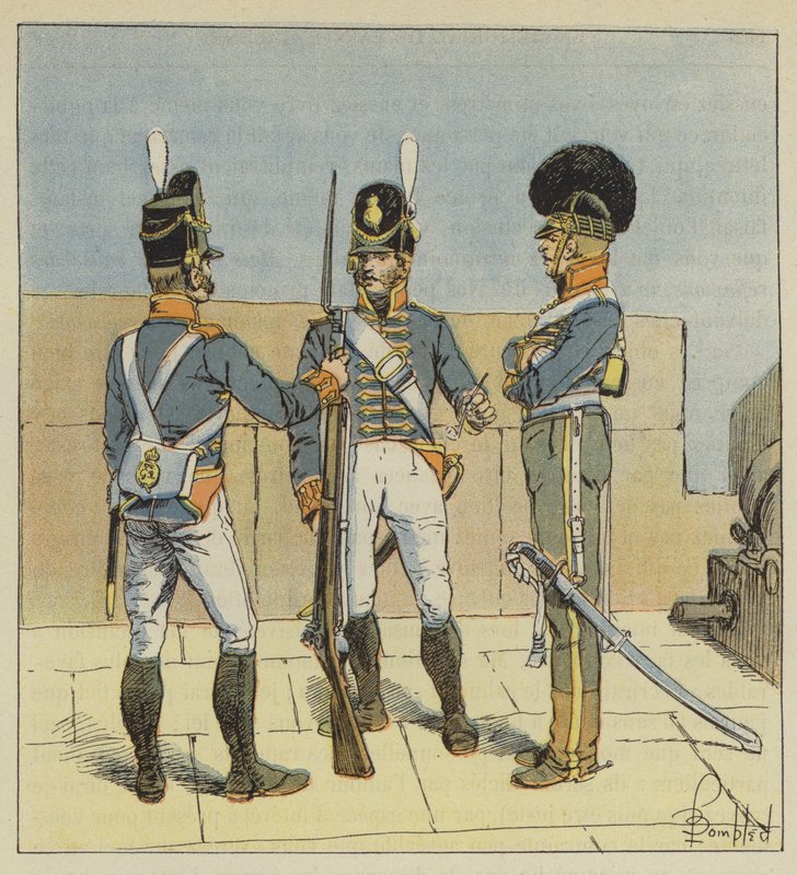 Artiglieria inglese, A piedi, A cavallo da after Louis Charles Bombled
