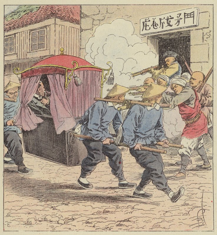 Assassinio del barone Ketteler, ambasciatore tedesco a Pechino da after Louis Charles Bombled