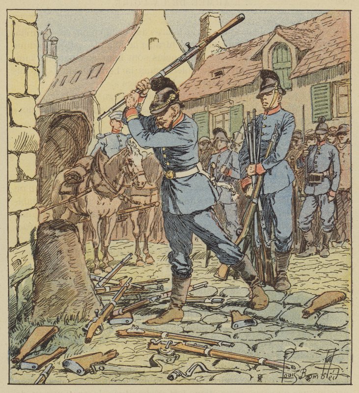 Nel sobborgo degli Aydes, un sottufficiale bavarese rompe i chassepots da after Louis Charles Bombled