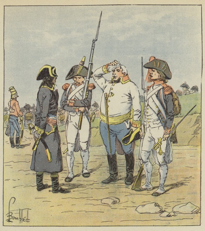 Bonaparte interroga un grosso maggiore austriaco prigioniero da after Louis Charles Bombled