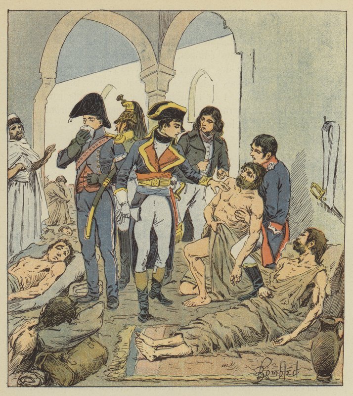 Bonaparte visita i pestilenti di Giaffa da after Louis Charles Bombled