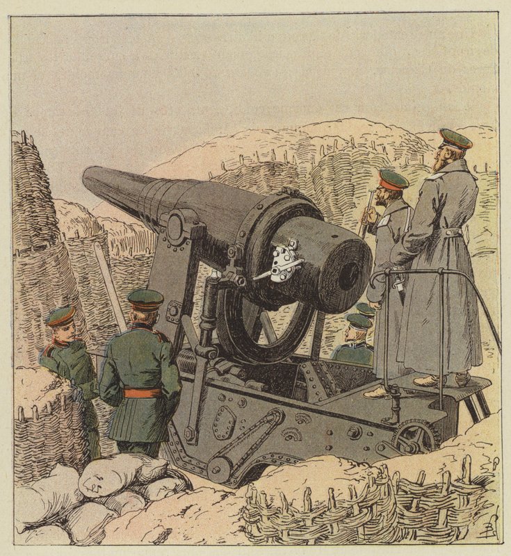 Cannone costiero russo da 9 pollici da after Louis Charles Bombled