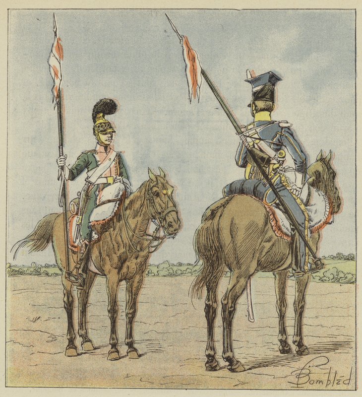 Cavalleggeri, Lancieri francesi, Polacchi da after Louis Charles Bombled