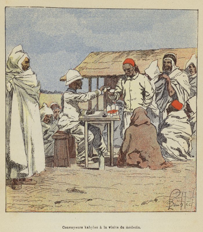 Convogliatori cabili alla visita del medico da after Louis Charles Bombled
