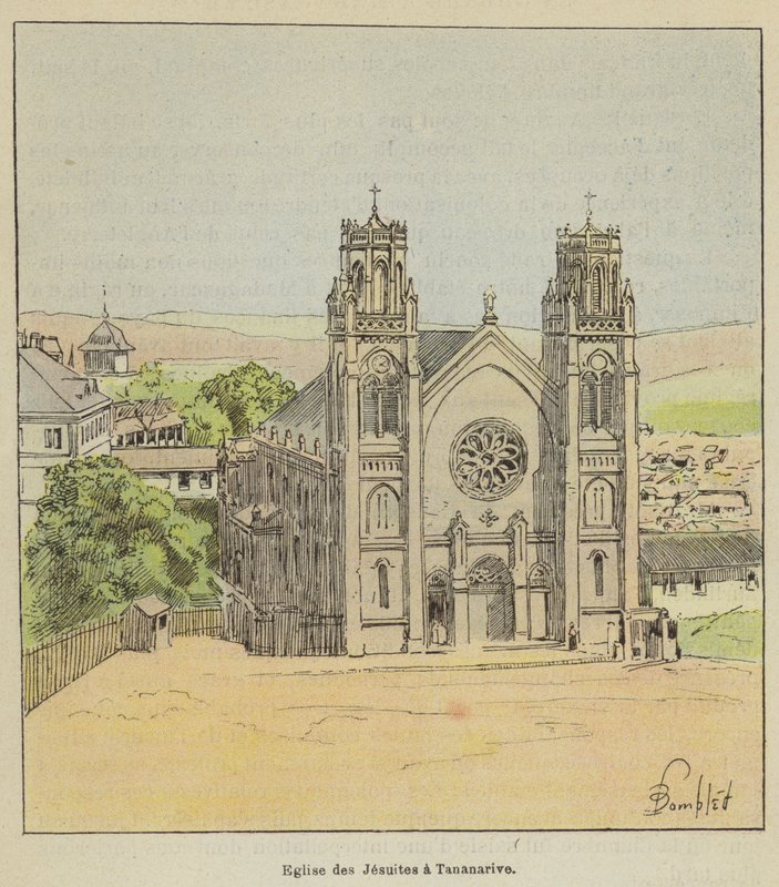 Chiesa dei Gesuiti a Tananarive da after Louis Charles Bombled