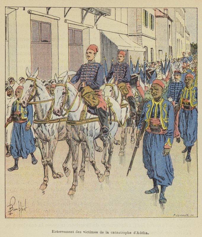 Funerale delle vittime della catastrofe di Adelia da after Louis Charles Bombled