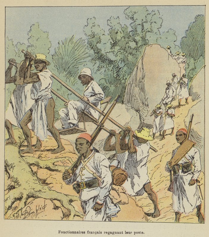 Funzionari francesi che tornano al loro posto da after Louis Charles Bombled