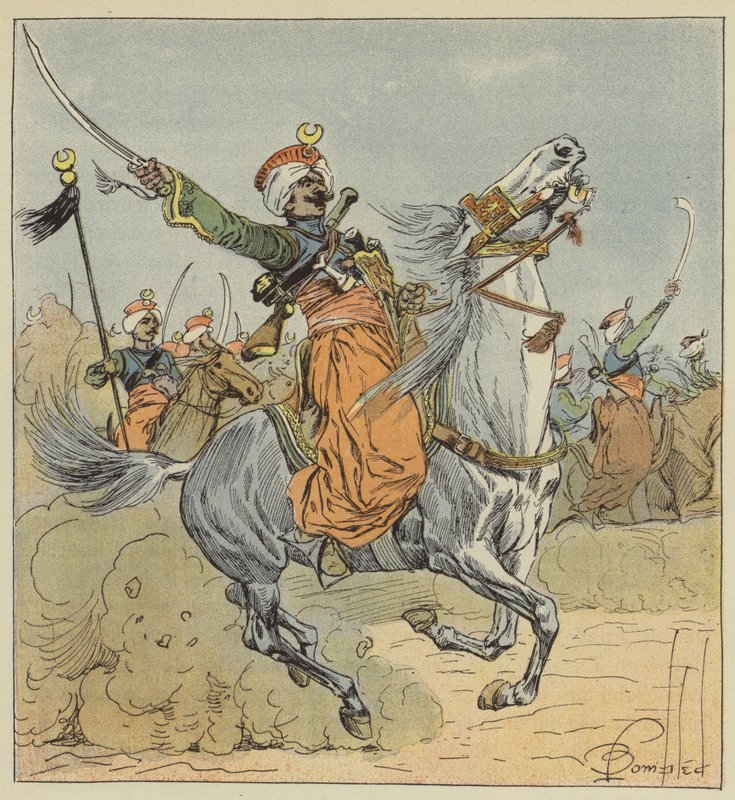 Guardia imperiale, Mamelucco, Squadrone attaccato al reggimento di cacciatori a cavallo da after Louis Charles Bombled