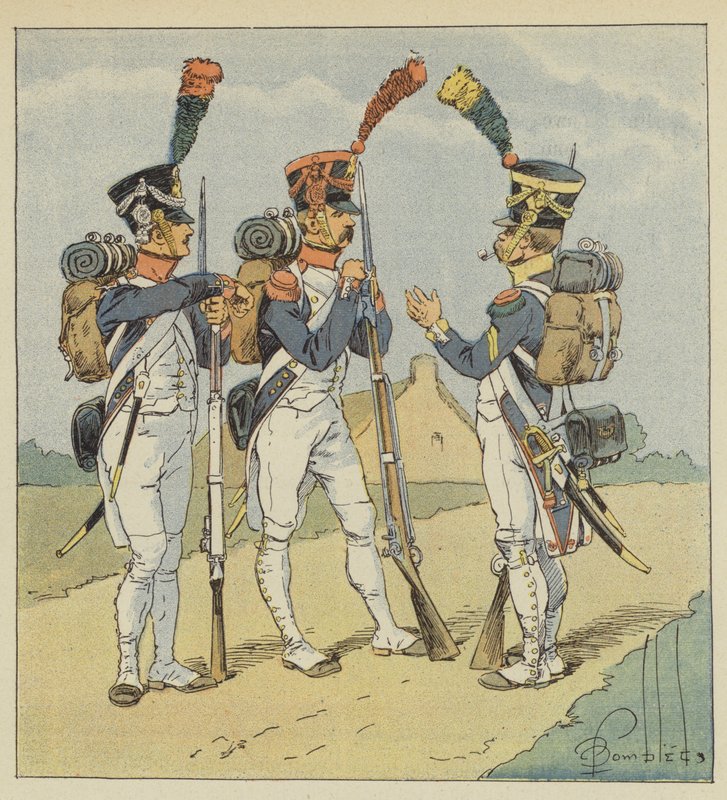 Fanteria di linea, Fuciliere, Granatiere, Volteggiatore da after Louis Charles Bombled