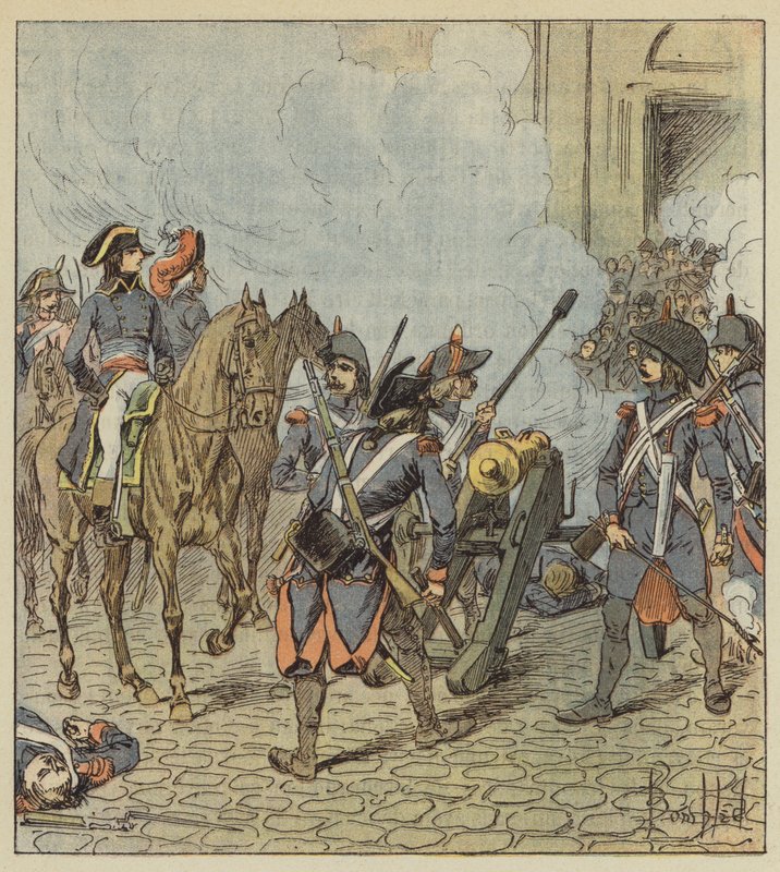 Giornata del 13 vendemmiaio, Bonaparte fa mitragliare le sezioni di Saint-Roch da after Louis Charles Bombled