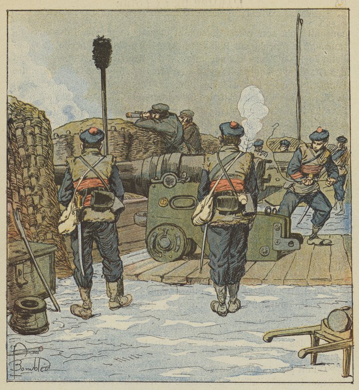 La batteria di marina di Chevilly da after Louis Charles Bombled