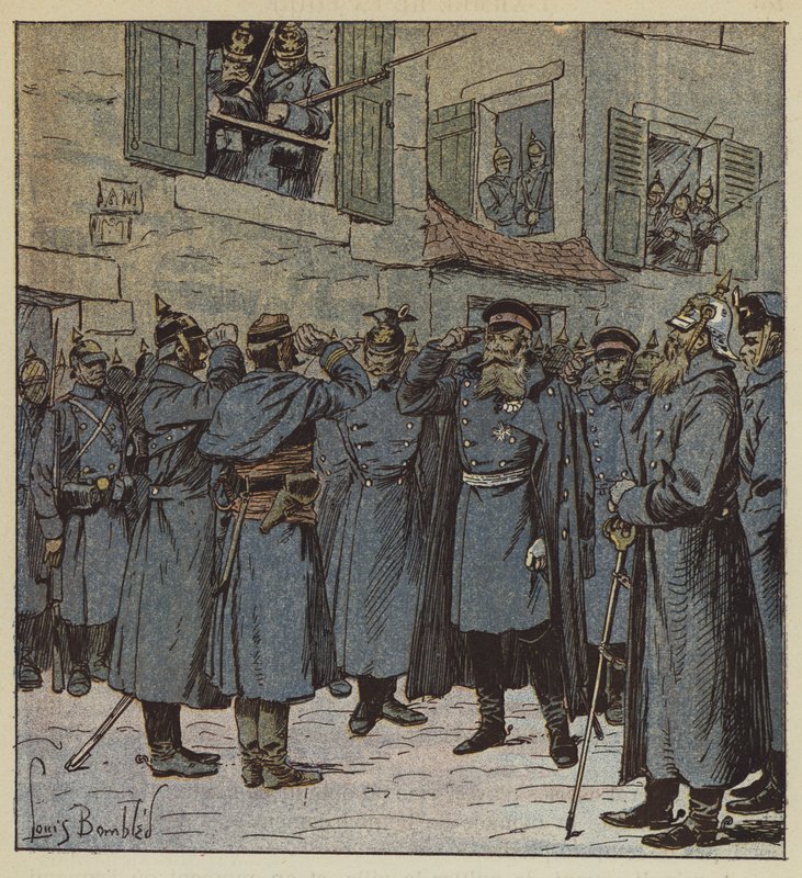 Il capitano Pendezec e il generale Treskow da after Louis Charles Bombled