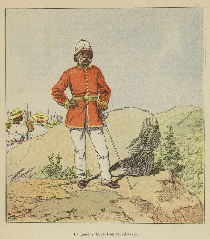Il generale hova Ramasombazaha da after Louis Charles Bombled