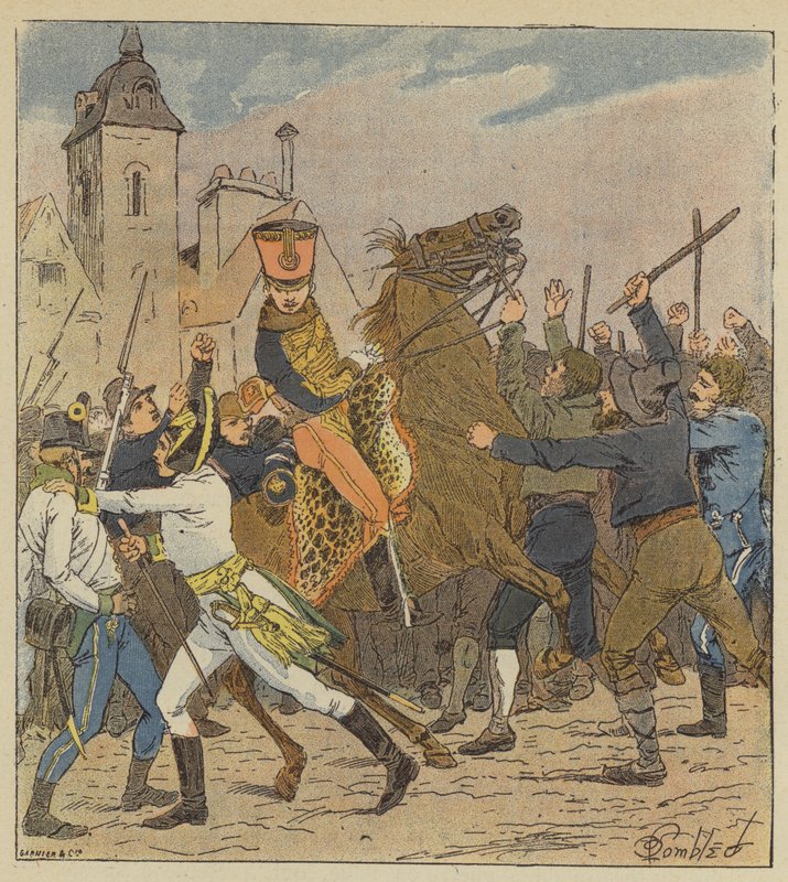Il parlamentare del maresciallo Lannes, maltrattato dalla popolazione di Vienna da after Louis Charles Bombled